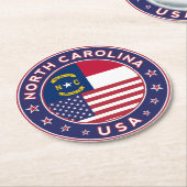 North Carolina sticker, phone case, tote bag ラウンドペーパーコースター (アングル)