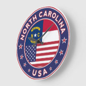 North Carolina sticker, phone case, tote bag ラージ壁時計 (傾斜)