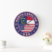 North Carolina sticker, phone case, tote bag ラージ壁時計 (ホーム)