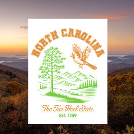 North Carolina The Tar Heel State Est. 1789 Travel ポストカード