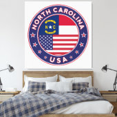 North Carolina, USA States, North Carolina poster キャンバスプリント (インサイチュ (寝室))