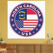 North Carolina, USA States, North Carolina poster キャンバスプリント (インサイチュ (リビング))