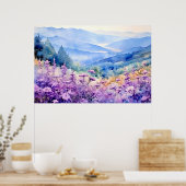 North Carolina Watercolor Wall Art Print ポスター (キッチン)