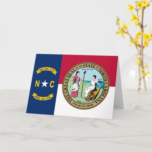 North Carolinian Flag & Seal, North Carolina カード (黄色い花)