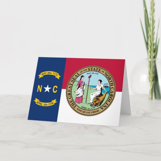 North Carolinian Flag & Seal, North Carolina カード (正面)
