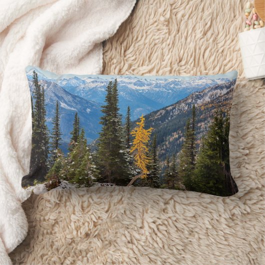 North Cascade Mountains Wenatchee National Forest ランバークッション (ブランケット)