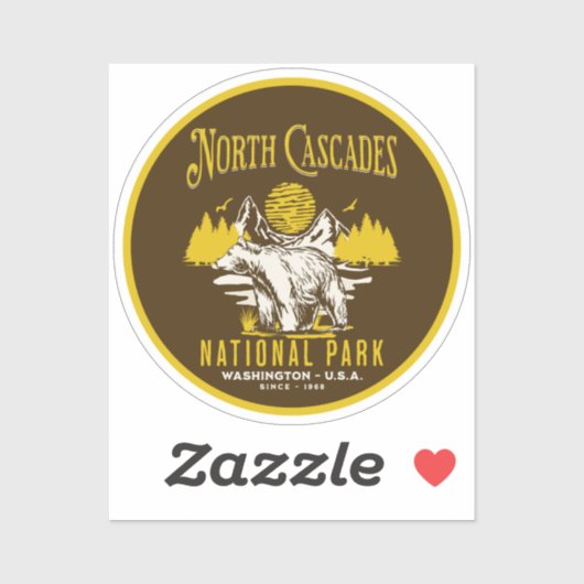 North Cascades National Park Classic Landscape シール (シート)