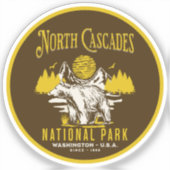 North Cascades National Park Classic Landscape シール (正面)