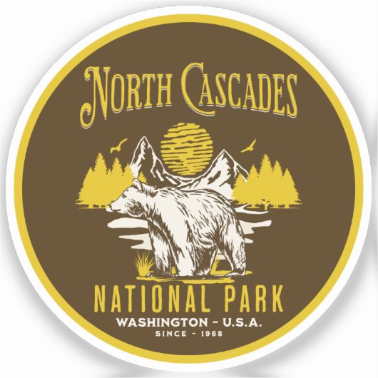 North Cascades National Park Classic Landscape シール (正面)