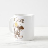 North Cascades National Park Old-School Scenery コーヒーマグカップ (正面左)