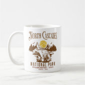 North Cascades National Park Old-School Scenery コーヒーマグカップ (左)