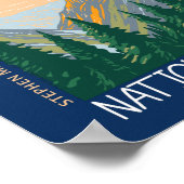 North Cascades National Park Vintage Distressed  ポスター (角)