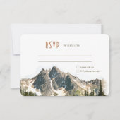 North Cascades RSVPの結婚挿入先 招待状 (正面)