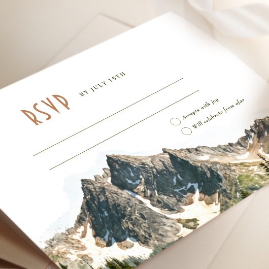 North Cascades RSVPの結婚挿入先 招待状