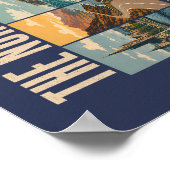 North Coast 500 Scotland Landmarks Illustration ポスター (角)