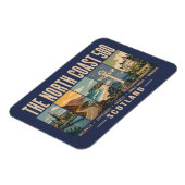 North Coast 500 Scotland Landmarks Illustration マグネット (左側)