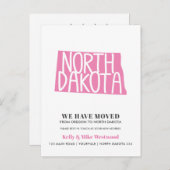 NORTH DAKOTA新しいアドレスを移動した新しいホーム ポストカード (正面/裏面)