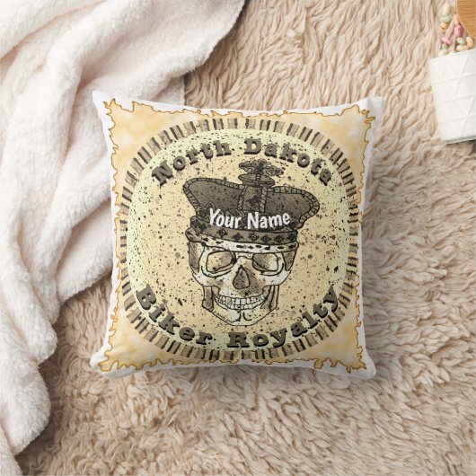 North Dakota Biker  クッション (ブランケット)