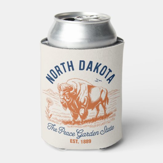 North Dakota Bison Can Cooler | Peace Garden State 缶クーラー (缶正面)