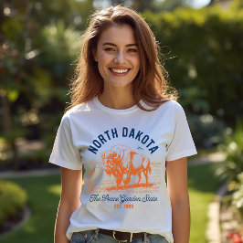North Dakota Bison | The Peace Garden State トライブレンドTシャツ