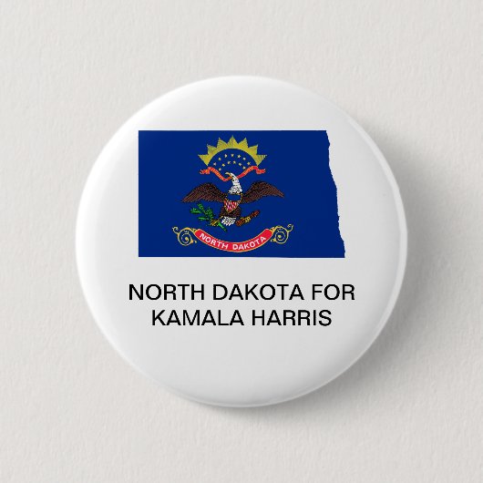 NORTH DAKOTA for Kamala Harris 2024ボタン 缶バッジ (正面)