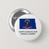 NORTH DAKOTA for Kamala Harris 2024ボタン 缶バッジ (正面&裏面)