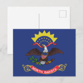 North Dakota State Flag Peace Garden Eagle ポストカード (正面/裏面)