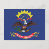 North Dakota State Flag Peace Garden Eagle ポストカード (正面)