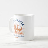 North Dakota The Peace Garden State Bison  コーヒーマグカップ (正面左)