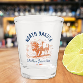 North Dakota The Peace Garden State Bison ショットグラス