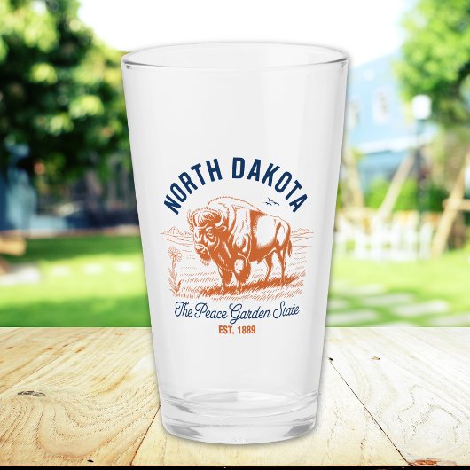 North Dakota The Peace Garden State Bison  タンブラーグラス