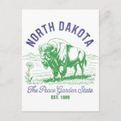 North Dakota The Peace Garden State Est. 1889 ポストカード (正面)