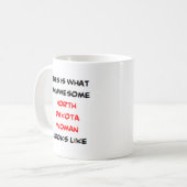 north dakota woman, awesome コーヒーマグカップ (正面左)