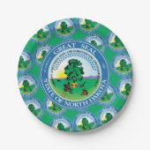 North Dakotan Seal, North Dakota ペーパープレート (正面)