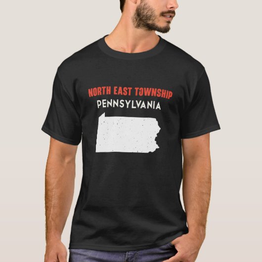 North East township Pennsylvania USA State America Tシャツ (正面)