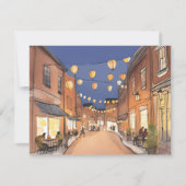 North End Italian District Boston Watercolor Card (正面)