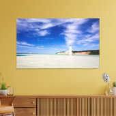 North Frankfort Pier Light house, Frankfort, MI キャンバスプリント (インサイチュ (リビング))