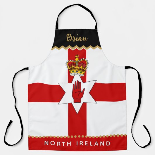 North Ireland Chefs Apron, Irish / Ulster Flag エプロン (正面)