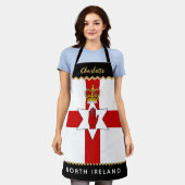North Ireland Chefs Apron, Irish / Ulster Flag エプロン (着用した状態)