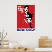 North Korea Propaganda Poster  Koreans everywhere ポスター (キッチン)