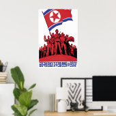North Korea Propaganda Poster Let us firmly ポスター (ホームオフィス)