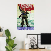 North Korea Propaganda Poster Let's make this year ポスター (ホームオフィス)