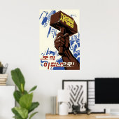 North Korea Propaganda Poster Self reliance is the ポスター (ホームオフィス)