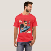 North Korean Leader Kim Jong Un Rocketman Funny bo Tシャツ (正面フル)