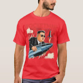 North Korean Leader Kim Jong Un Rocketman Funny bo Tシャツ (正面)