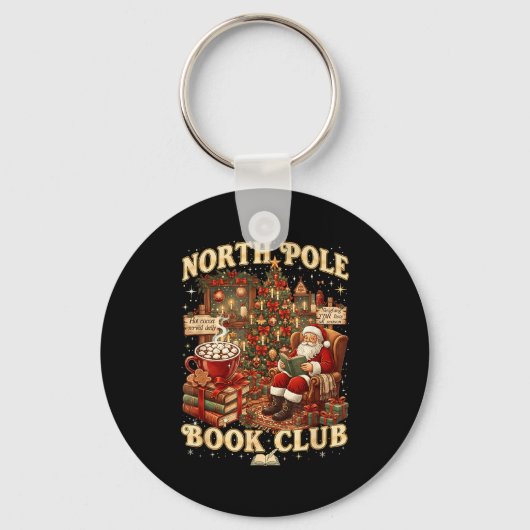 North Le Book Club Cozy Christmas Reading Gift  キーホルダー (正面)
