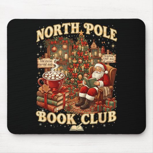 North Le Book Club Cozy Christmas Reading Gift  マウスパッド (正面)