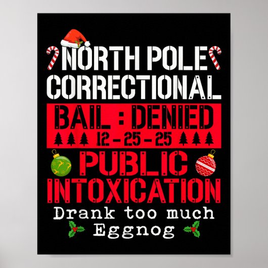 North Le Correctional Public Intoxication Eggnog C ポスター (正面)