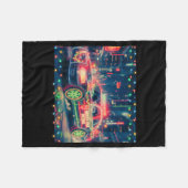 North Le Patrol Christmas Car Tee  フリースブランケット (正面(横))