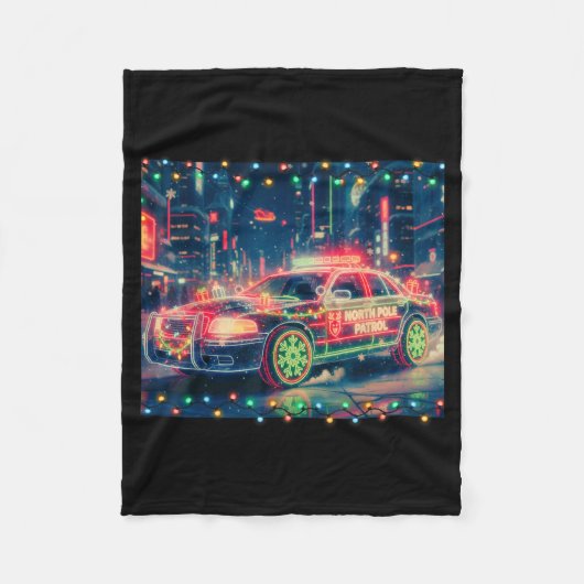 North Le Patrol Christmas Car Tee  フリースブランケット (正面)